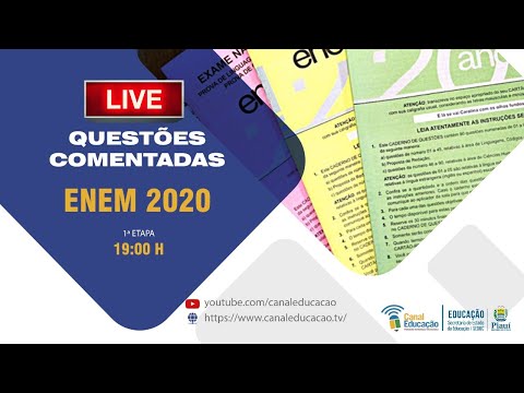 Pré Enem Seduc-PI Comentário 1º dia de  Prova  ENEM 2020 | 18/01/2021