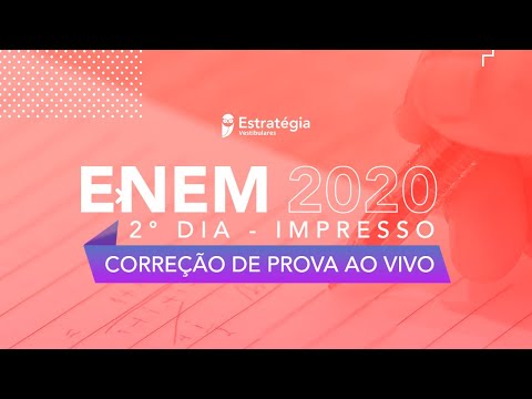 Gabarito ENEM 2020 2° DIA - Impresso: Correção de Prova ao Vivo.