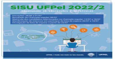 UFPel Cronograma do Sisu 2022/2 é divulgado